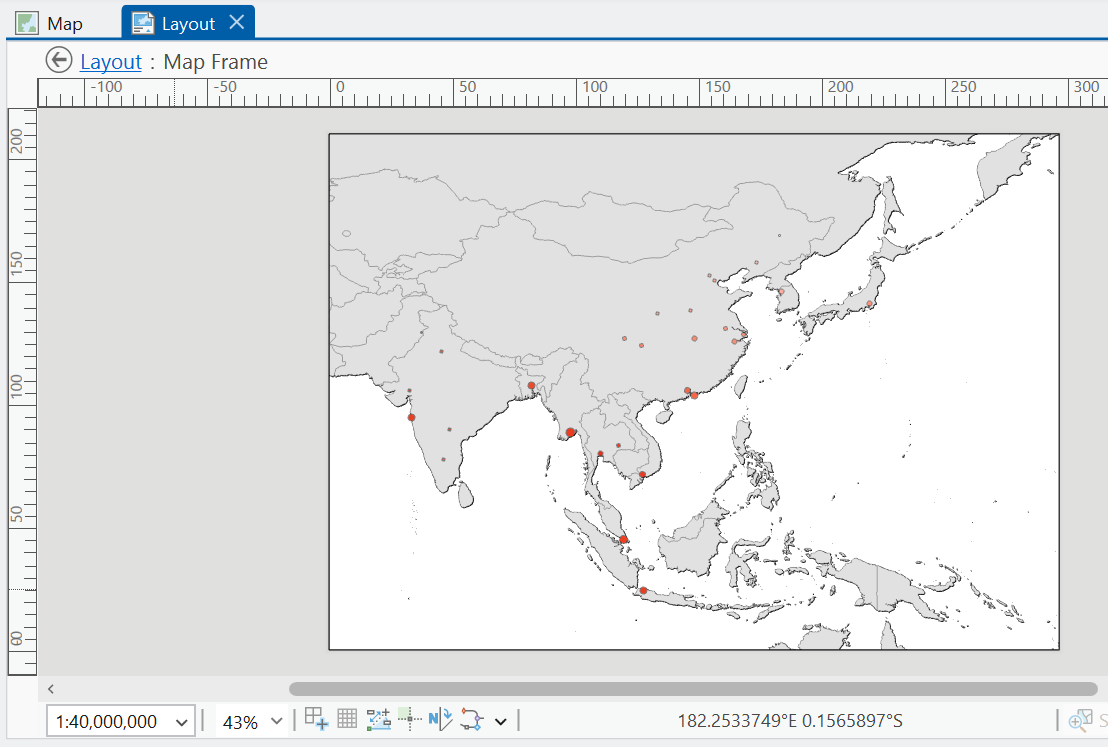 A rescaled map frame